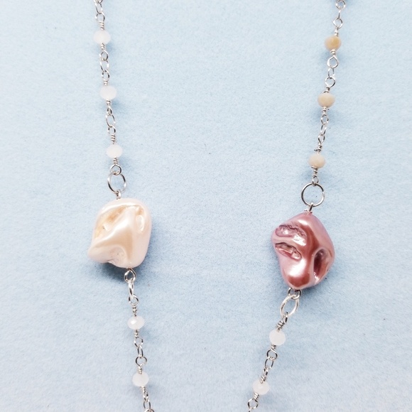 Sea life starfish uneven pearl necklace - Picture 2 of 2